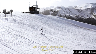 Blacked: Ski bunnies Jia & Like compete for Joss' cock on PORNCOMP.COM