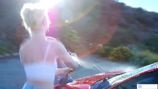 Hot Lesbian Car Wash With Chloe & Jill