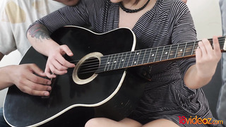Guitar Tutor Shags 18 Year Old Redhead Wannabe Student