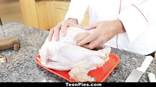 Young Thanksgiving Pussy Gets Stuffed & Filled