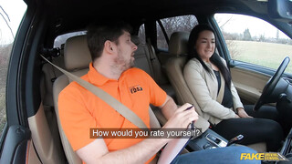 Amateur Czech Student Driver Doll Banged On Backseat