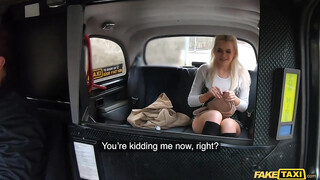 Backseat Plows At The British Fake Taxi Co.