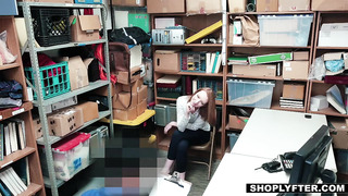 Redhead Teen Arrested & Fucked In The Office