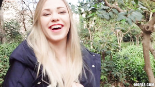 Adorable Blonde Slut Agrees To Some Public Quickie