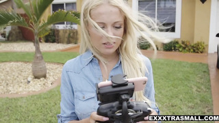 Beautiful Blonde Teen Encounters A Big Cock While Spying With A Drone