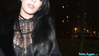 Pretty Faced Latina Does Blowjob In Public & Gets Titfucked