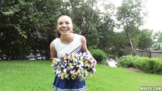 Tiff Bannister Makes Her Bf's Wish To Fuck A Cheerleader True