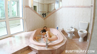 Czech Busty Goddess Lucie Wilde Railed In A Bathtub