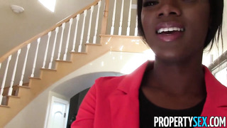 Hot Black Real Estate Agent Fucks Home Buyer