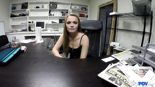 Fake Boss Makes Girl Want To Sit On His Cock To Get The Job