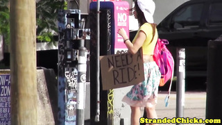 Stranded Teen Lets Him Fuck Her For The Fare