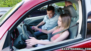 Extra Tiny Angel Smalls Gets Her Ass Demolished By Her Driving Instructor