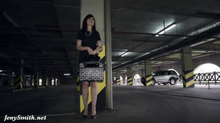 Jeny Smith Exposing Her Perfect Body In A Parking Garage