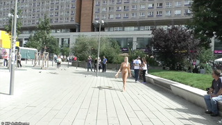 Blonde Czech Teen Showing Her Hot Body Naked In Public