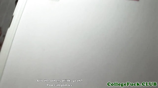 College Beauty Pleases Two Cocks To Climax