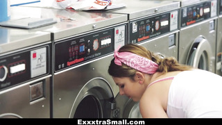 Small Teen At The Laundromat Horny For A Cock Inside Her