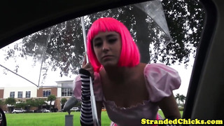 Raver Girl Fucked In The Car