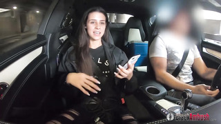 Latina Model Flashes In Sports Car Before Dickride