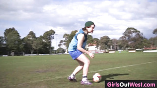 Hairy Lesbian Soccer Player Licked After Training