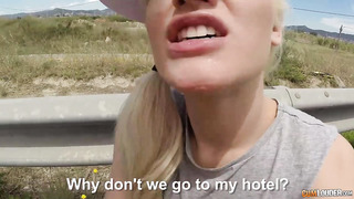 Blonde Teen Slut Has An Anal Intrusion In A Car