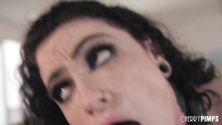 CHERRYPIMPS - Anal For Alt Goth Slut Lydia Black After Teasing In Her Fuzzy Lingerie On PORNCOMP