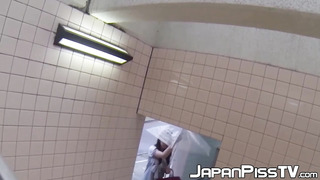 Japan Piss Tv - Japanese Sluts Caught On Tape While Pissing In Public Toilet