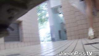 Japan Piss Tv - Japanese Sluts Caught On Tape While Pissing In Public Toilet