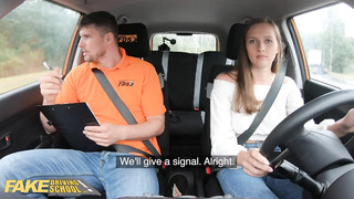Fake Driving School Brunette With Perfect Tits Fucked During Lesson