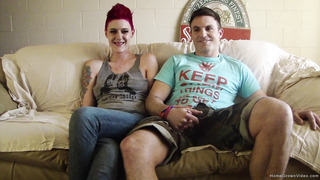 Tattooed Redhead Fucks Her Boyfriend For The First Time On Camera