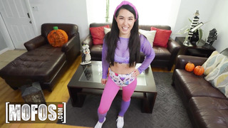 Mofos - Mina Moon's First Time Getting Her Pussy Pounded On Halloween Day Makes Her Cum Even More