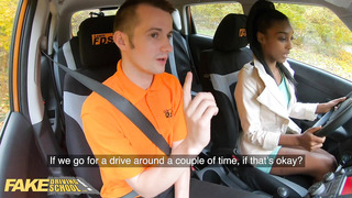 Fake Driving School English Hottie Gives Amazing Blowjob On The Backseat