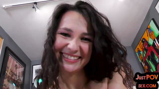 POV Small Breasted Teen Talks Dirty N Rides