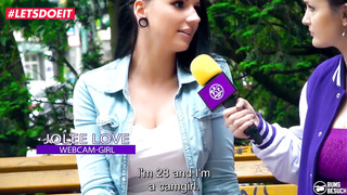 LETSDOEIT - German Cam Girl Jolee Love Seduces And Fucks Random Amateur