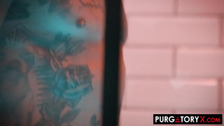 Purgatoryx Tiny Tattooed Brunette Eden Ivy Has All Of Her Holes Penetrated By A Big Dick