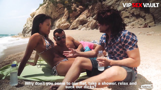 VIP SEX VAULT - Noe Milk Jizzed After Hardcore Sex On The Beach