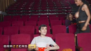 Brazzers - Tina Fire Flirts With Every One Who Comes At The Movie Theatre But Only Jordi Fucks Her