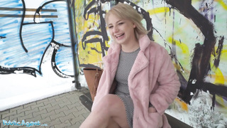Public Agent Amatuer Teen With Short Blonde Hair Chatted Up At Busstop And Taken To Basement To Get Fucked By Big Dick