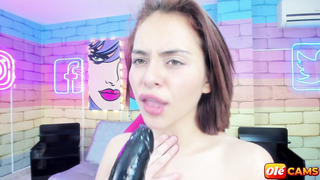 Abbycachonda Haciendo Mamadas Con Su Dildo En La Webcam