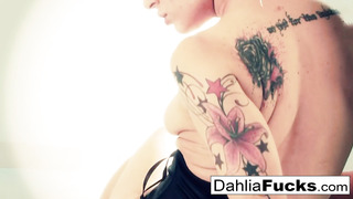 Sexy Dahlia Dildos Her Tight Wet Pussy