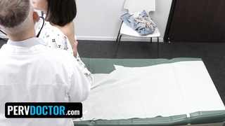 Horny Doctor Strips Down Cute Patient Dharma Jones And Makes Her Gagg On His Dick - Perv Doctor