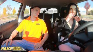 Fake Driving School Big Tits Slut Fucked Hard Out In The Summer Sun