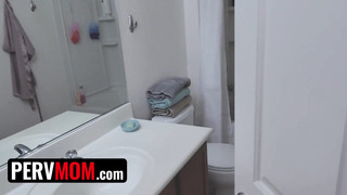 Voyeur Step Son Loves Watching Big Titted Step Mom Kat Dior Masturbating In The Bathroom - PervMom