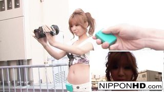 Cute Japanese Girl Wears A Vibrator