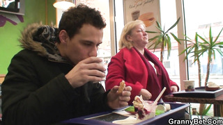 Guy Picks Up Huge Old Granny In The Cafe