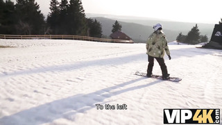 VIP4K - Playing With His Ski Pole With Lucette Nice
