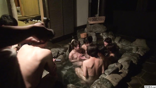 Japanese Female Employees Tasked With Filming A Huge Unfaithful Japanese Wives Hot Springs Swingers Party