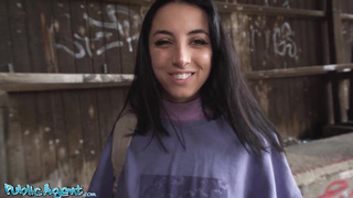 Public Agent - gorgeous natural young and skinny college girl takes Euros for outdoor flashing and sex outside with big dick