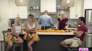NP Thanksgiving: Were Thankful for Stepmom Titties & Moist Pussies