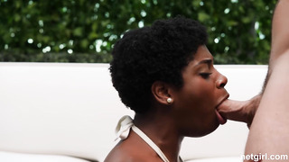 Short-Haired Ebony Cutie's Anal Casting