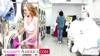 Thick & Sexy Redhead Callie Black Gets Hot & Dirty Cleaning Her Clothes